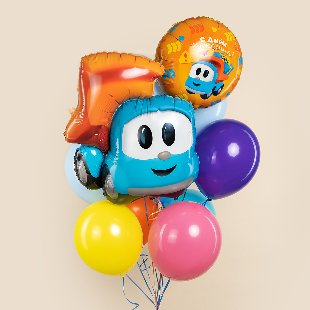 Шар (30''/76 см) Фигура, Грузовичок Лёва, 1 шт. в уп.