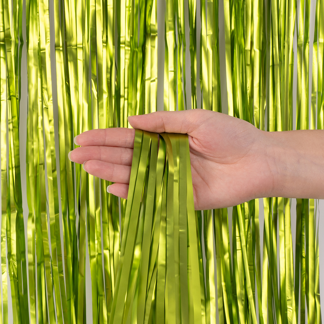 Занавес Дождик Зеленый, Матовый металл, 100*200 см, 1 шт.