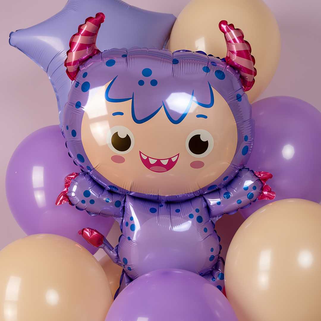 Шар (34''/86 см) Фигура, Маленький чертенок, Сиреневый, 1 шт.