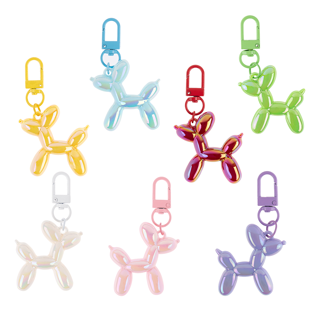 Брелок, Собачка ШДМ, Желтый, Перламутр, 4,5 см, 1 шт. 