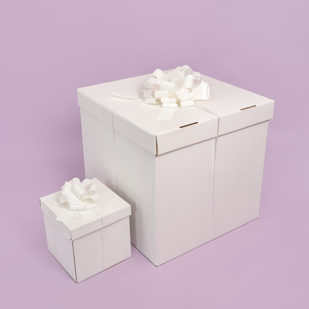 Бант Шар, Белый, Лаковый, 36 см, 1 шт. в упак. 