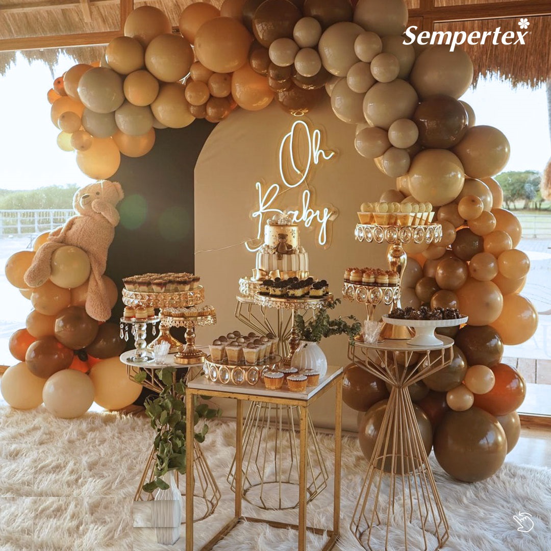 Шар (12''/30 см), Кофе Латте (073), пастель, 12 шт.