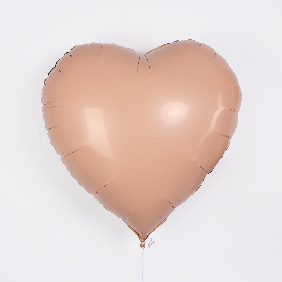 Шар (32''/81 см) Сердце, Винтажная роза, Матовый, 1 шт.