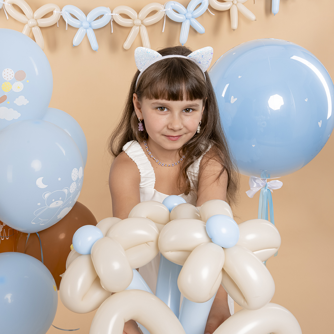 Шар (2''/5 см) ШДМ, Голубой, пастель, 100 шт.