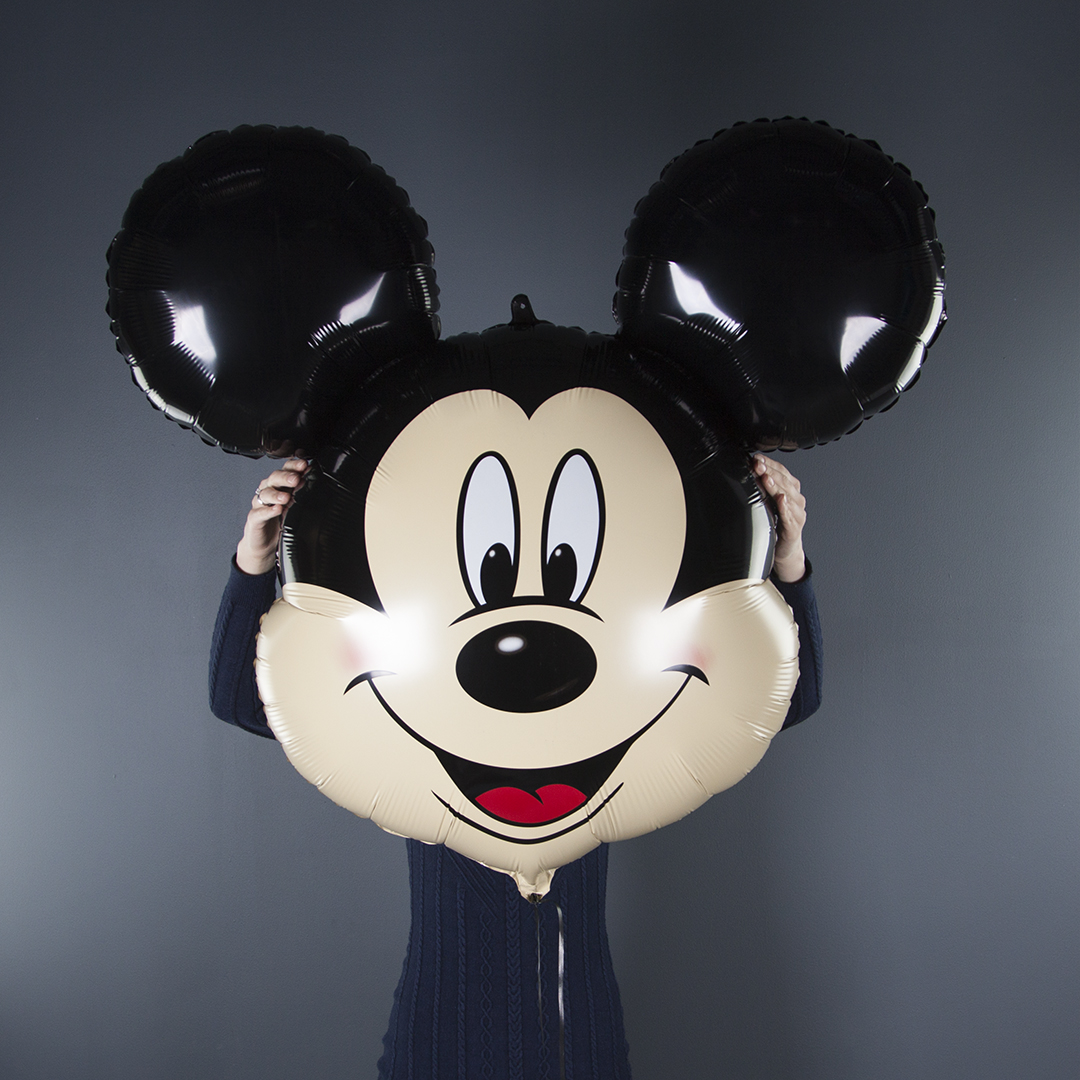 Шар (47''/119 см) Фигура, Голова, Микки Маус, 1 шт.