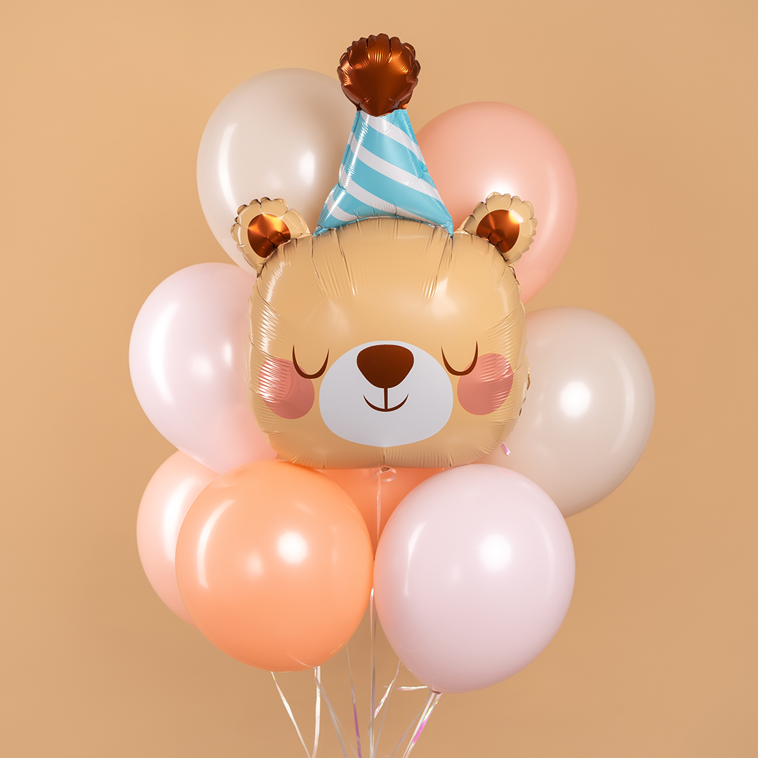 Шар (30''/76 см) Фигура, Мишка в колпачке, 1 шт.