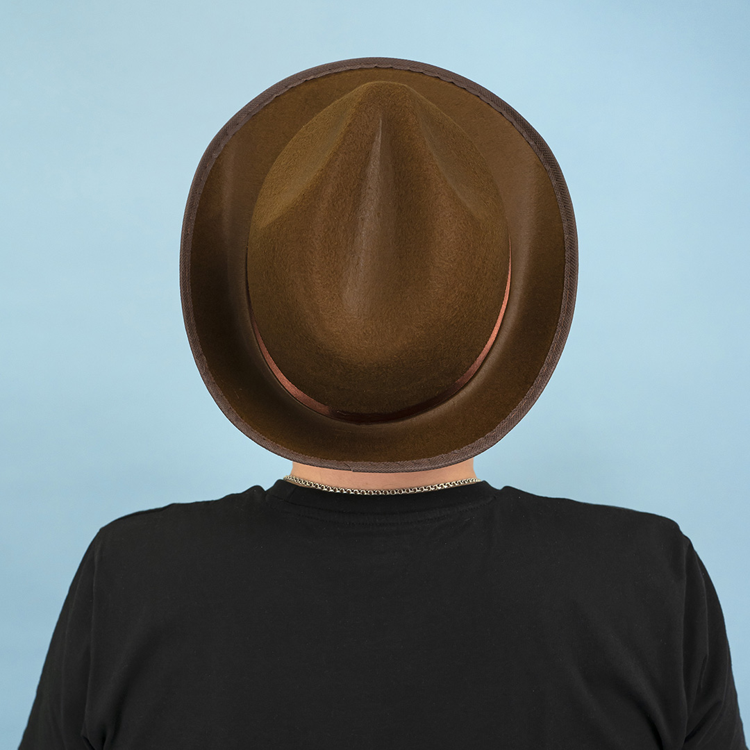 Шляпа Мафиози, фетр, Коричневый, 56-58 разм., 1 шт. 
