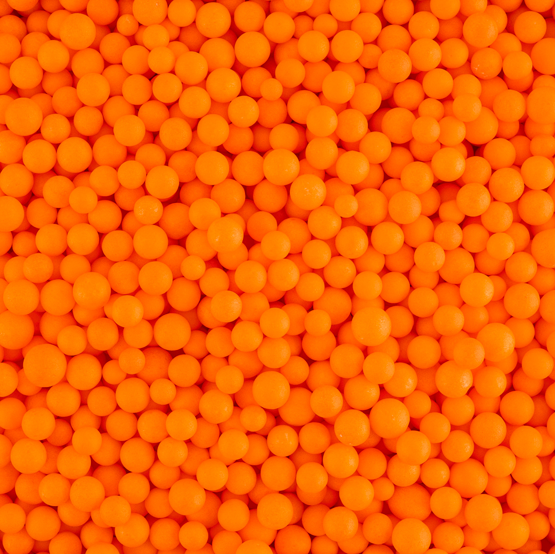 Шарики пенопласт, Оранжевый, 6-8 мм, 10 гр.