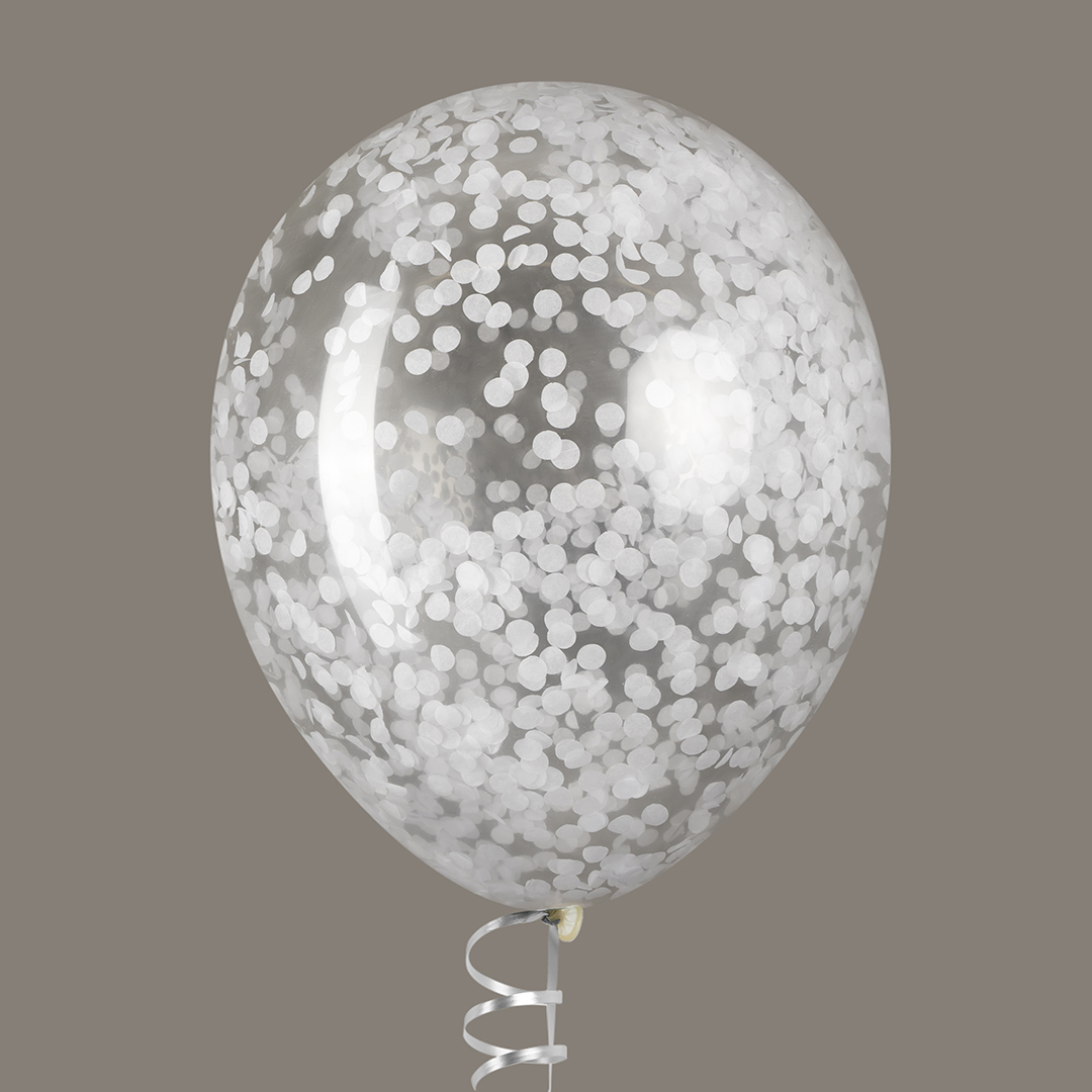 Конфетти тишью Круг, Белый, 1 см, 50 г.