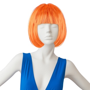 Парик карнавальный, 110 гр, Каре, Оранжевый, 1 шт. в упак. 