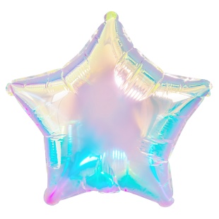 Шар (19''/48 см) Звезда, (надув воздухом), Зеркальный, Хамелеон, 1 шт. в уп.