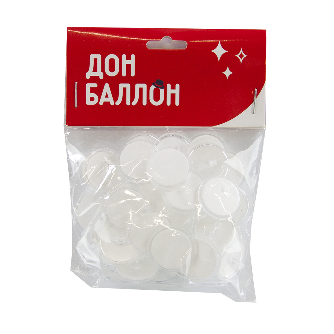 Самоклеящиеся крючки 2 см. Прозрачный, 50 шт.