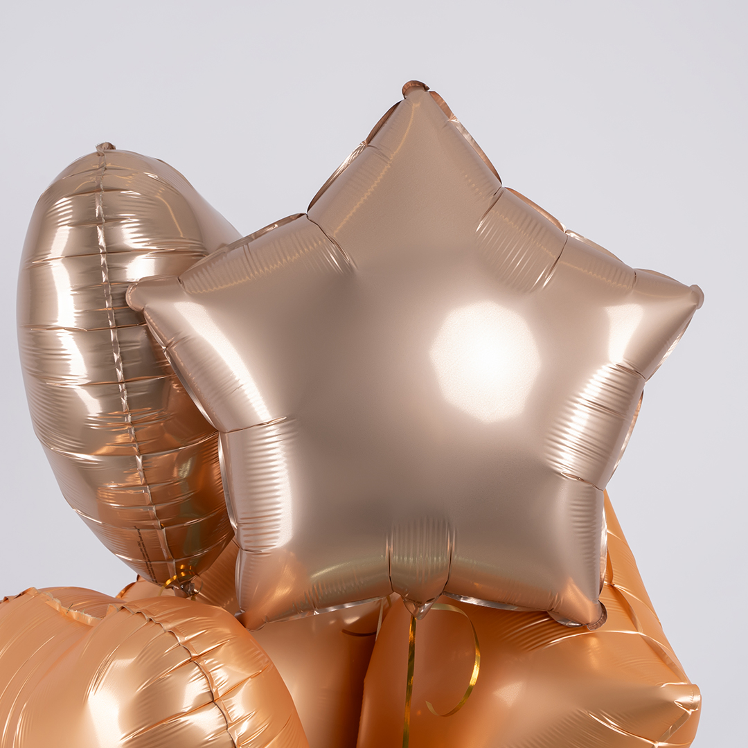 Шар (18''/46 см) Звезда, Золото Калифорнии, 1 шт.