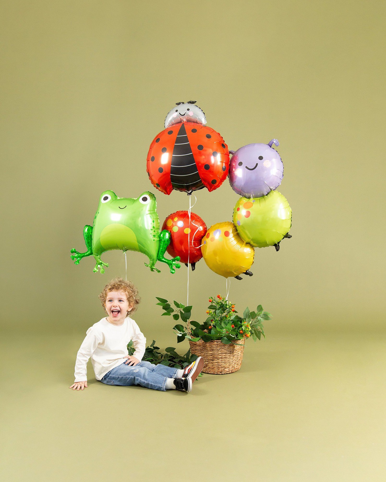 Шар (28''/71 см) Фигура, Зеленая лягушка, 1 шт.