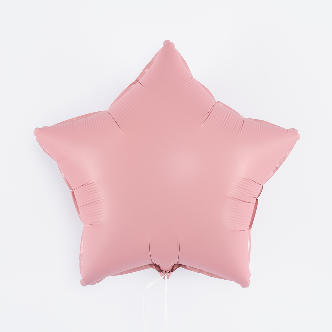 Шар (18''/46 см) Звезда, Светло-розовый, Сатин, 1 шт.