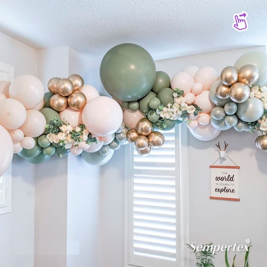 Шар (12''/30 см), Эвкалипт (027), пастель, 50 шт.