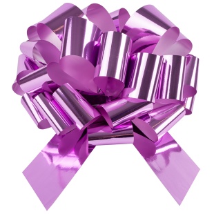 Бант Шар, Розовый, Металлик, 36 см, 1 шт. в упак. 