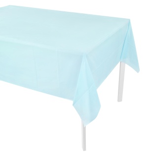 Скатерть одноразовая, Мастхэв, Светло-голубой, 137*274 см, 1 шт.