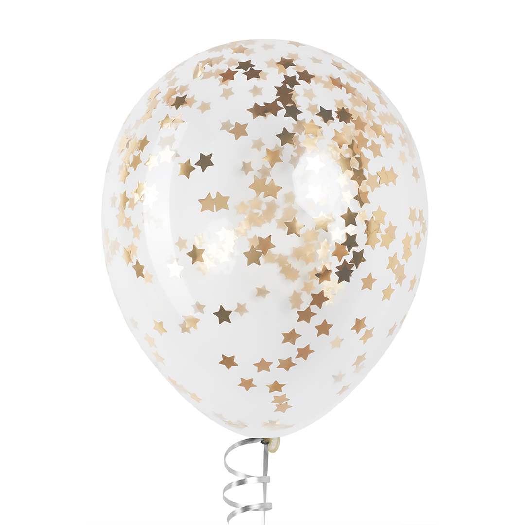 Конфетти фольга Звезда, Золото, Хром, 1,5 см, 50 г.