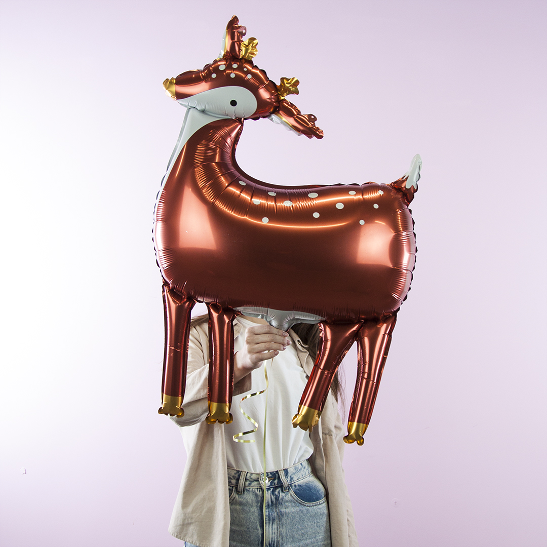 Шар (37''/94 см) Фигура, Лесной Олень, Золотое копытце, 1 шт.