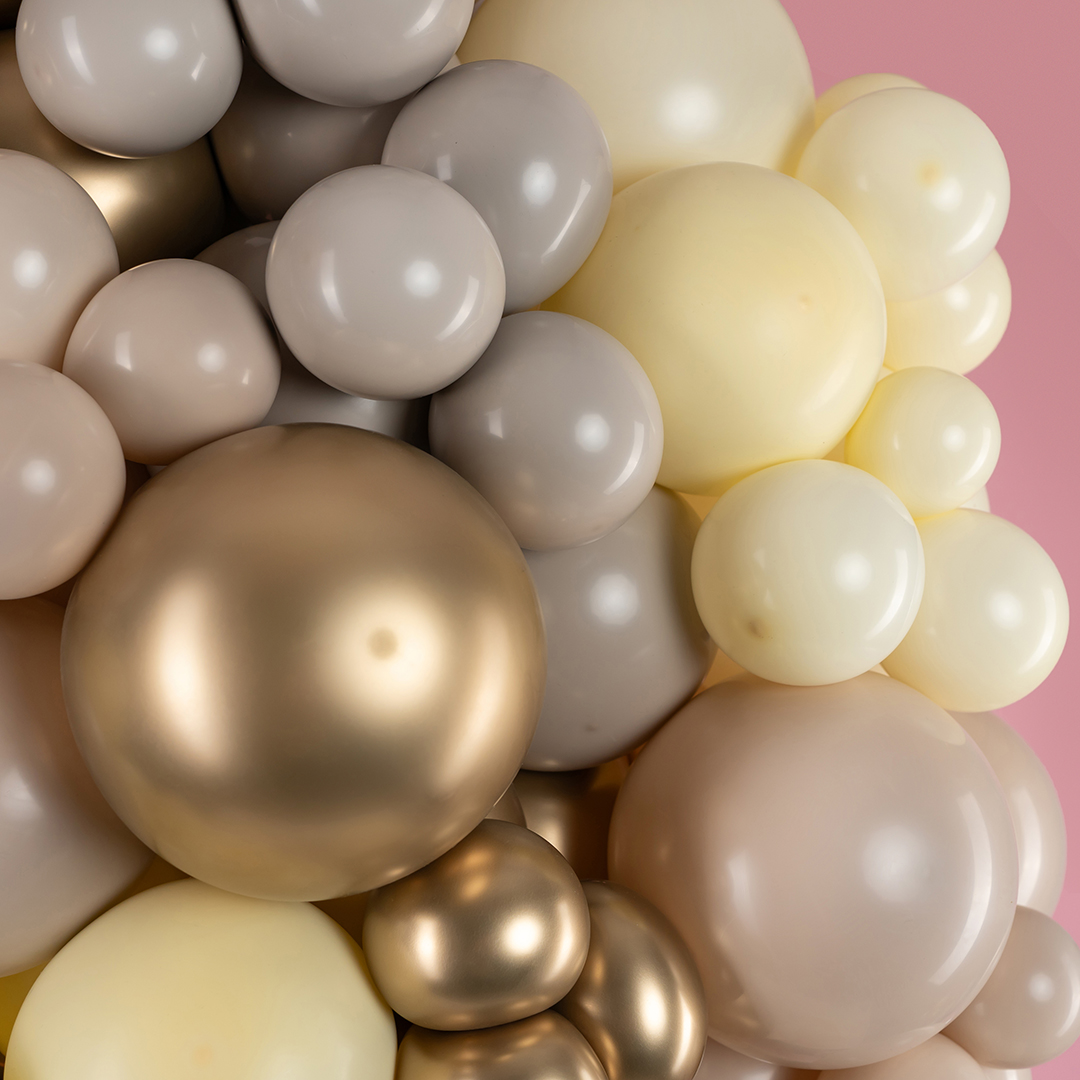 Шар (5''/13 см), Золото, хром, 50 шт.