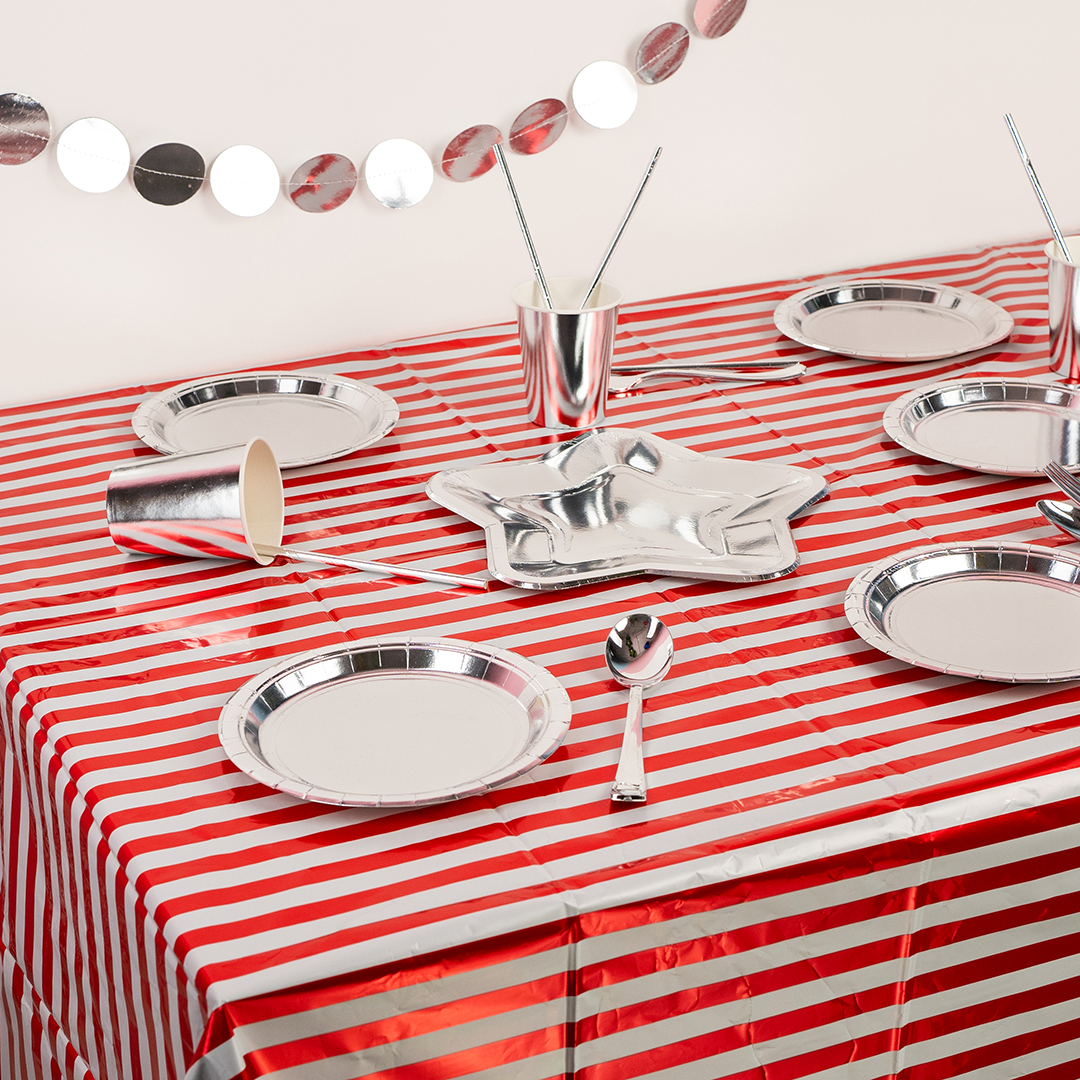 Стаканы (250 мл) Серебро, Металлик, 6 шт.