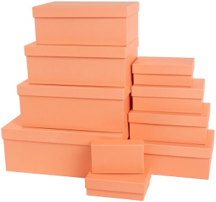 Набор коробок Персиковый, 30*20*13 см, 10 шт. в упак. 