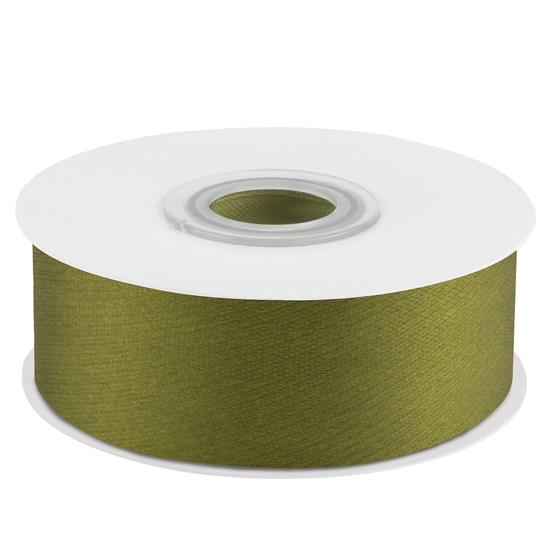 Лента атласная (2,5 см*22,85 м) Травяной, 1 шт.