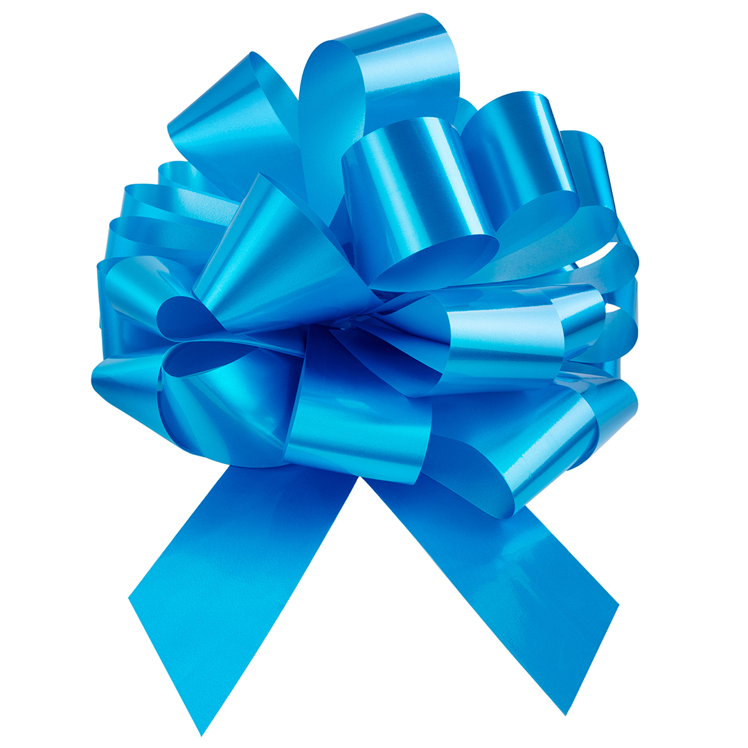 Бант Шар, Голубой, Лаковый, 36 см, 1 шт. в упак. 