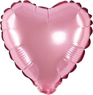 Шар с клапаном (5''/13 см) Микро-сердце, Розовый, 1 шт.