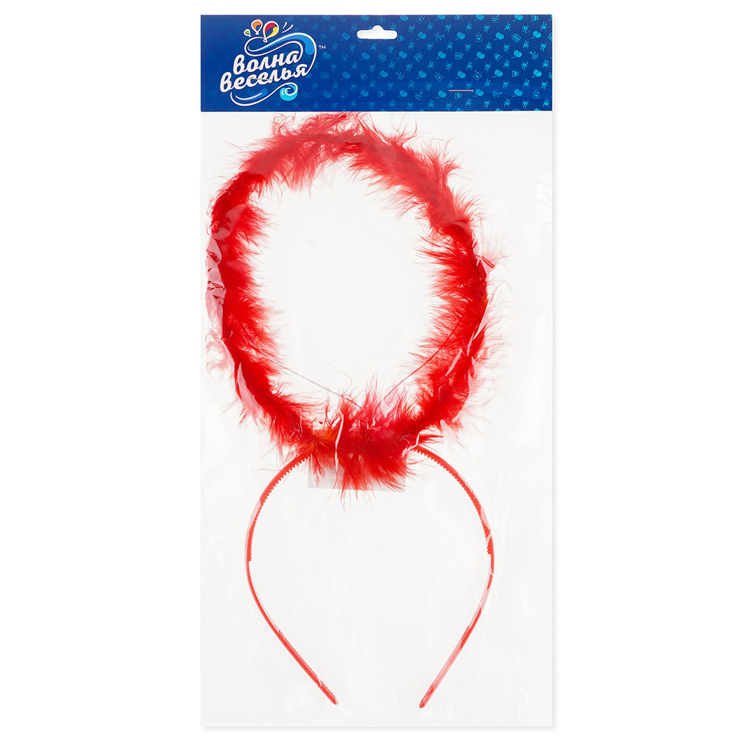 Ободок, Ангел, Красный, 1 шт. 