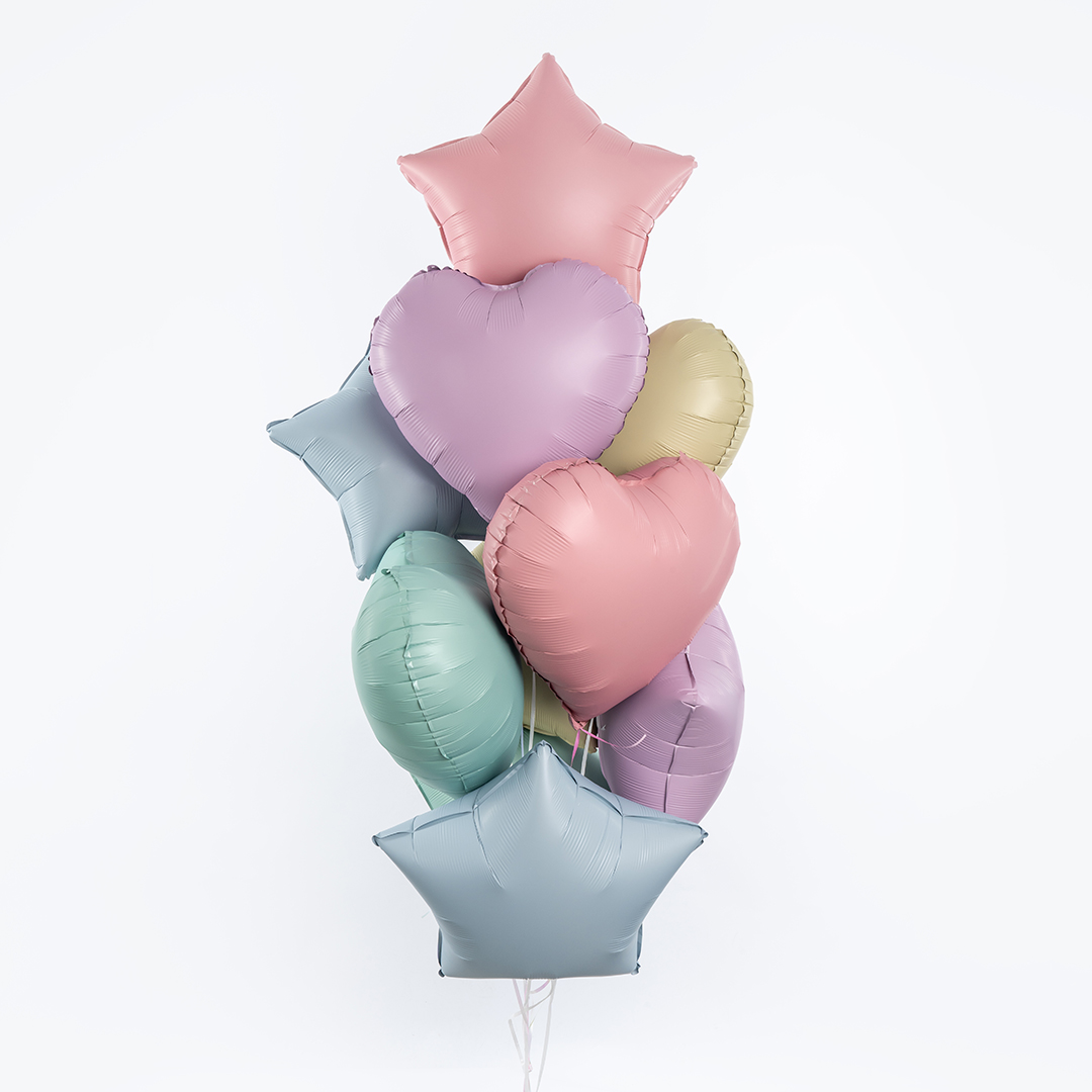 Шар (18''/46 см) Звезда, Светло-розовый, Сатин, 1 шт.