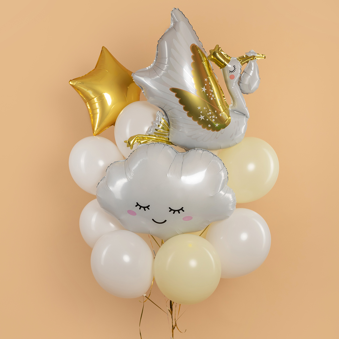 Шар (34''/86 см) Фигура, Аист, 1 шт. в уп.