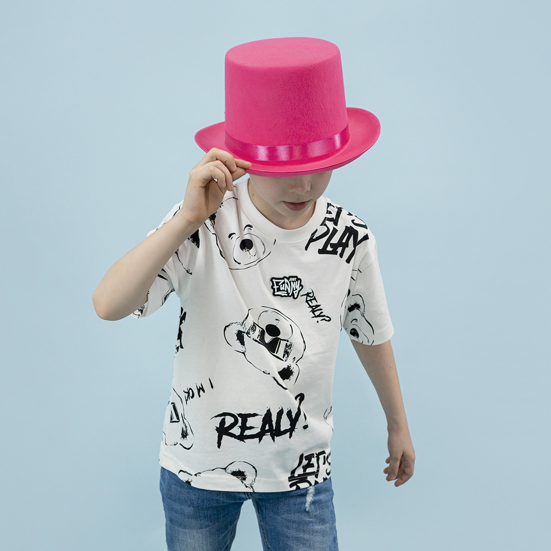 Шляпа, Цилиндр, фетр, Ярко-розовый, 56-58 разм., 1 шт. 