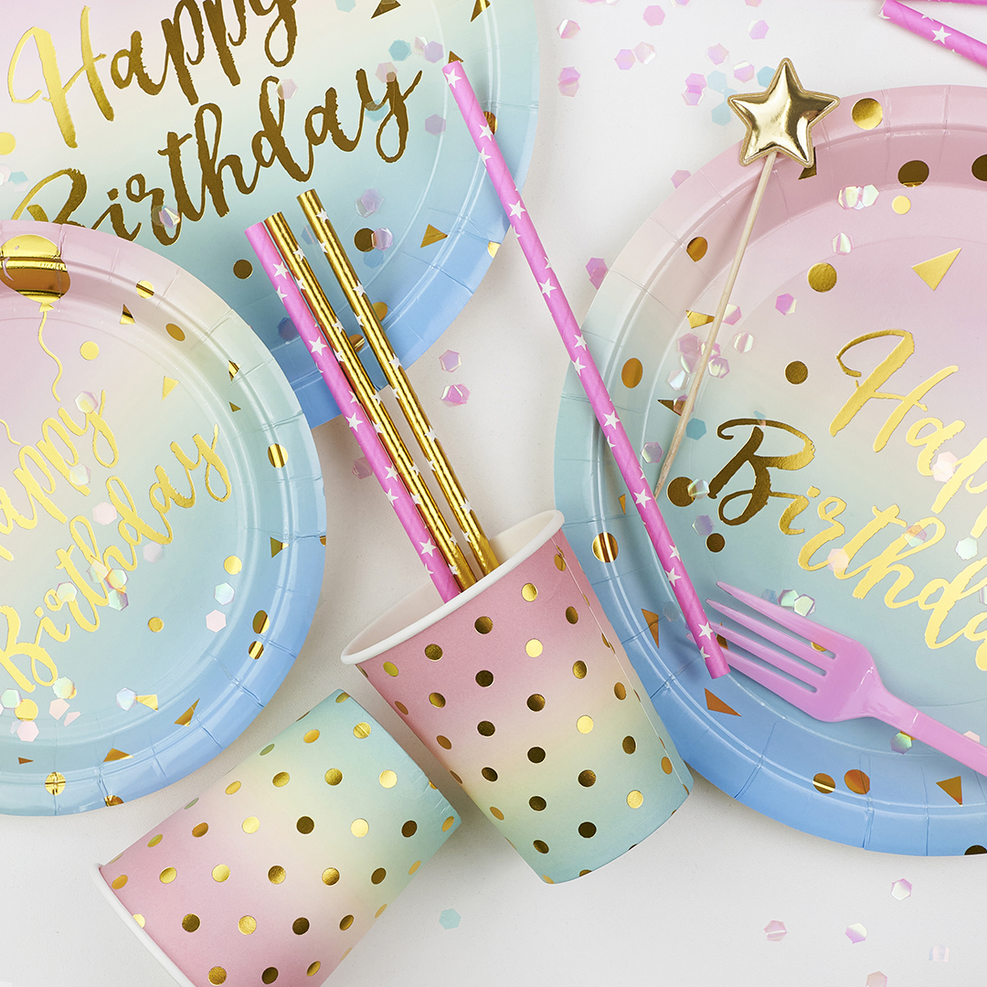 Трубочки для коктейлей, Звезды, Розовый/Белый, 12 шт. в упак. 