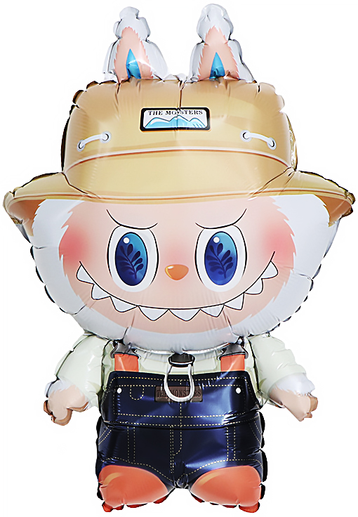 Шар (35''/89 см) Фигура, Плюшевый эльф в комбинезоне, 1 шт.