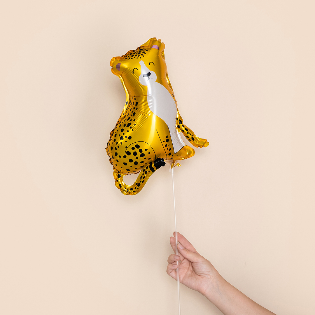 Шар с клапаном (16''/41 см) Мини-фигура, Гепард, 1 шт.
