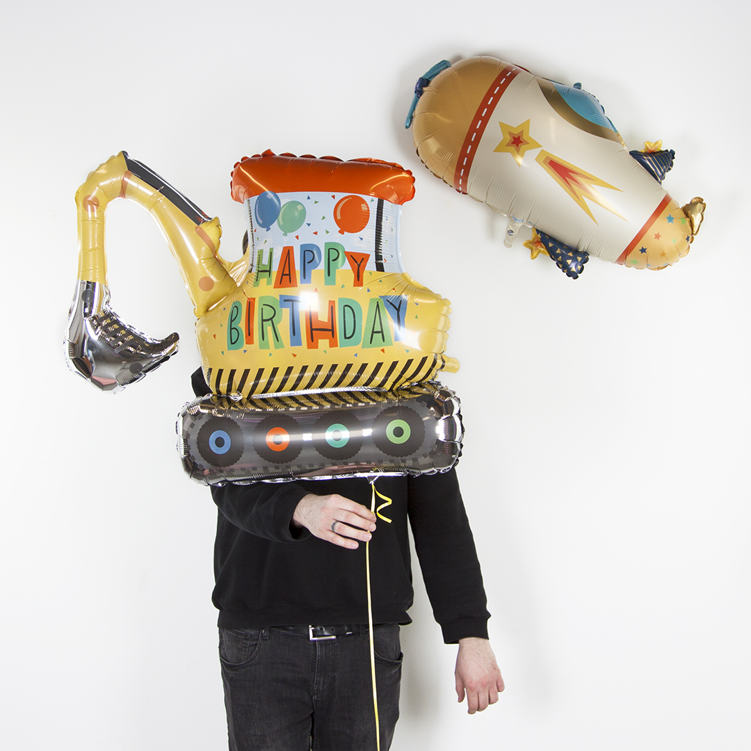 Шар (31''/79 см) Фигура, Экскаватор, 1 шт. в уп.