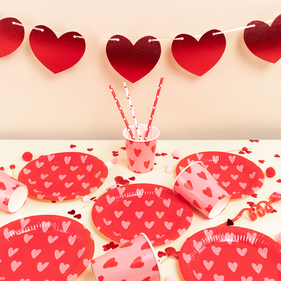 Стаканы (250 мл) Сердечки, 6 шт.