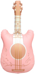 Шар (35''/89 см) Фигура, Гитара, Розовый, 1 шт. в уп.
