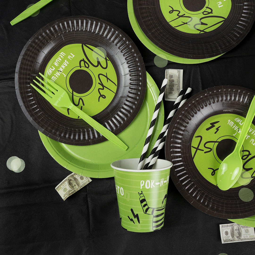 Вилки, Зеленый, 15 см, 10 шт. в упак. 