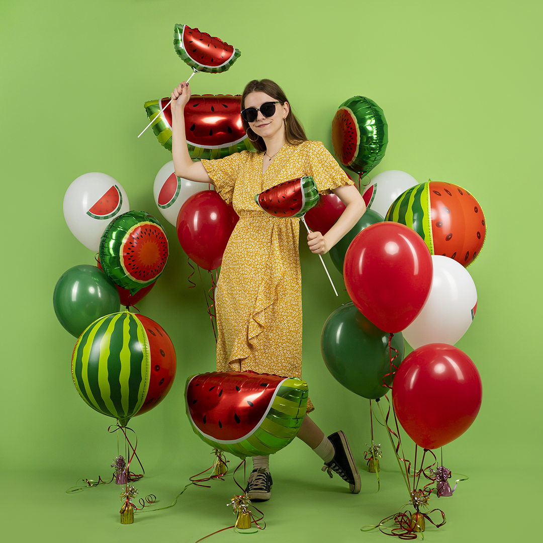 Шар (18''/46 см) Круг, Арбуз, 1 шт.