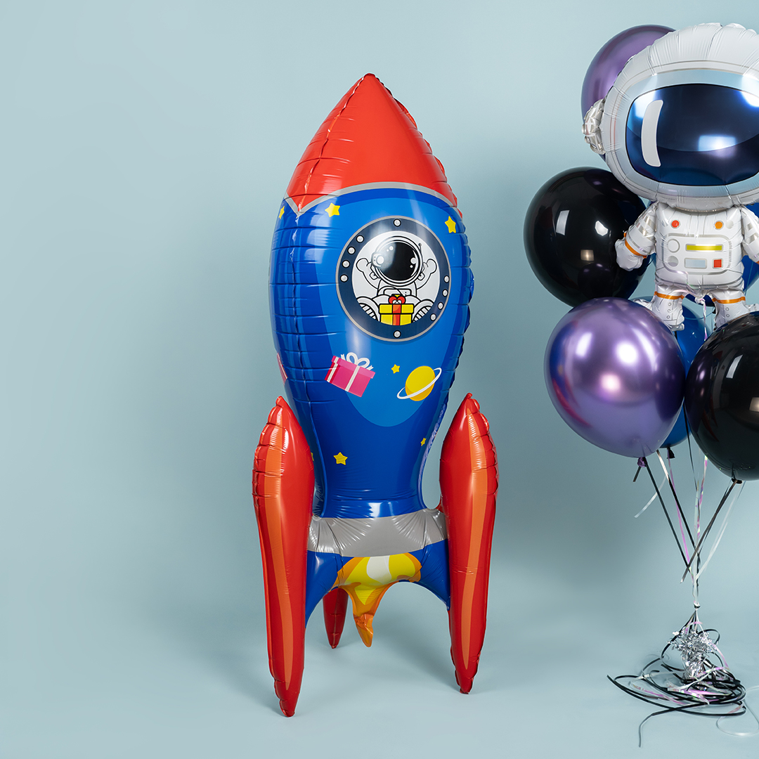 Шар (50''/127 см) Фигура 3D, Ракета, 1 шт. в уп.