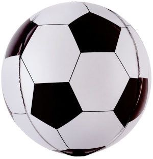 Шар 3D (21''/53 см) Сфера, Футбольный мяч, 1 шт. в уп.