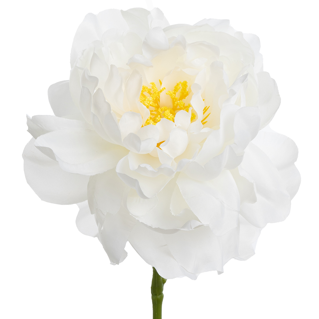 Пион, искусственный, Белый, 60 см, 1 шт. 