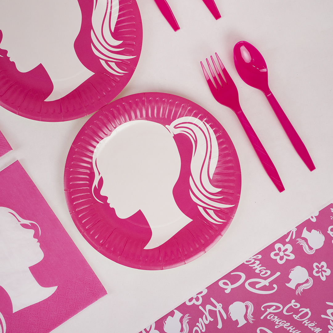Вилки, Ярко-розовый, 15 см, 10 шт. в упак. 