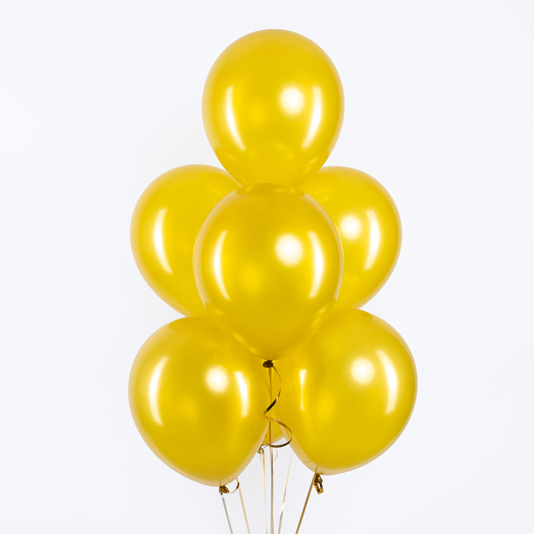 Шар (12''/30 см), Золото, металлик, 100 шт.