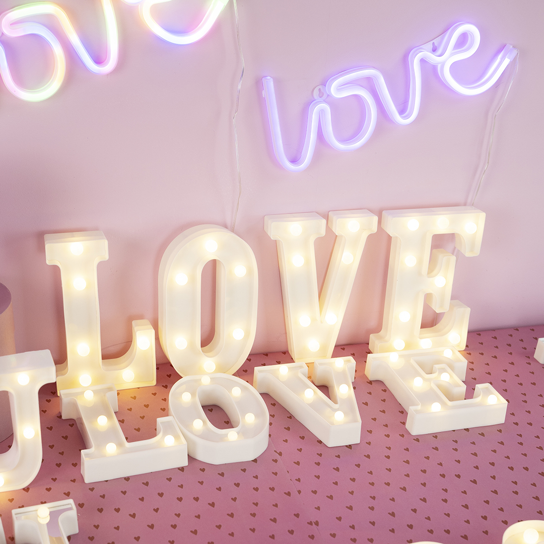 Набор световых фигур Love, 16 см. Белый, 1 шт.