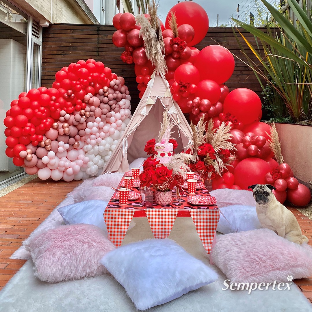 Шар (10''/25 см), Красный (015), пастель, 100 шт.