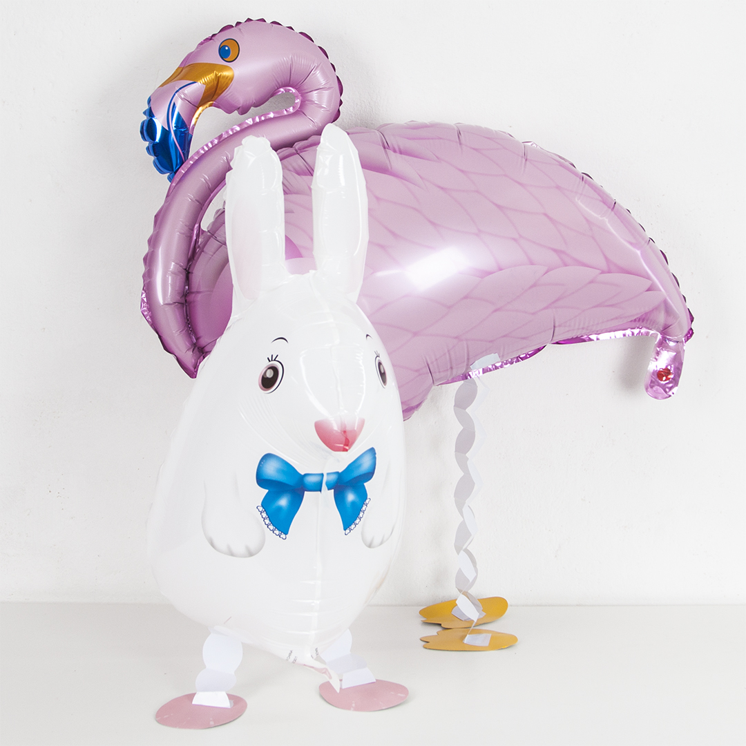 Шар 3D (40''/102 см) Ходячая Фигура, Фламинго, Розовый, 1 шт.